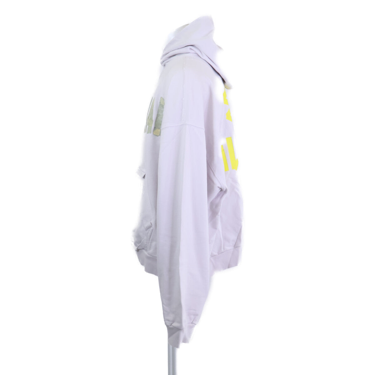 BALENCIAGA バレンシアガ 【新品同様/国内正規/23SS】744441 T0VB1 Tape Type Ripped Pocket Hoodie テープロゴ プルオーバー パーカー トップス