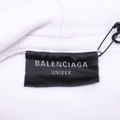 BALENCIAGA バレンシアガ 【新品同様/国内正規/23SS】744441 T0VB1 Tape Type Ripped Pocket Hoodie テープロゴ プルオーバー パーカー トップス
