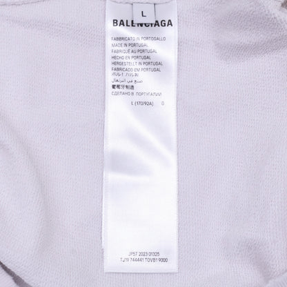 BALENCIAGA バレンシアガ 【新品同様/国内正規/23SS】744441 T0VB1 Tape Type Ripped Pocket Hoodie テープロゴ プルオーバー パーカー トップス
