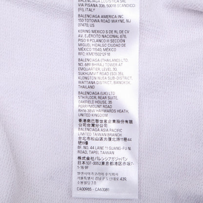 BALENCIAGA バレンシアガ 【新品同様/国内正規/23SS】744441 T0VB1 Tape Type Ripped Pocket Hoodie テープロゴ プルオーバー パーカー トップス
