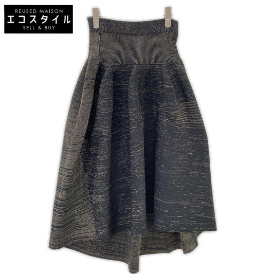 CFCL シーエフシーエル CF010KG130JM00 ブラック×ゴールド ナイロン混 POTTERY GLITTER ROUNDED HEM SKIRT スカート