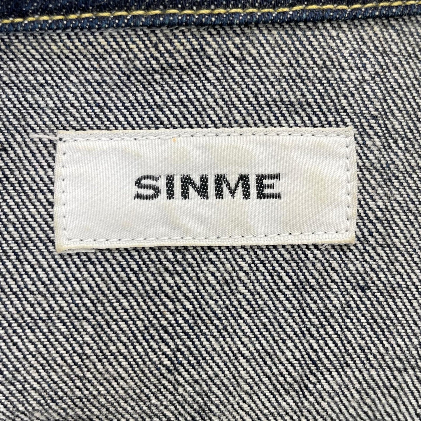 SINME シンメ S702 インディゴ ワンウォッシュ 13ozオーガニックコットン 3rdタイプ クロップド セルビッジデニムジャケット ジャケット