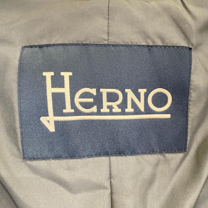 HERNO 赫尔诺 CA0025U 灰色 羊毛尼龙 隐式开襟立领大衣 大衣