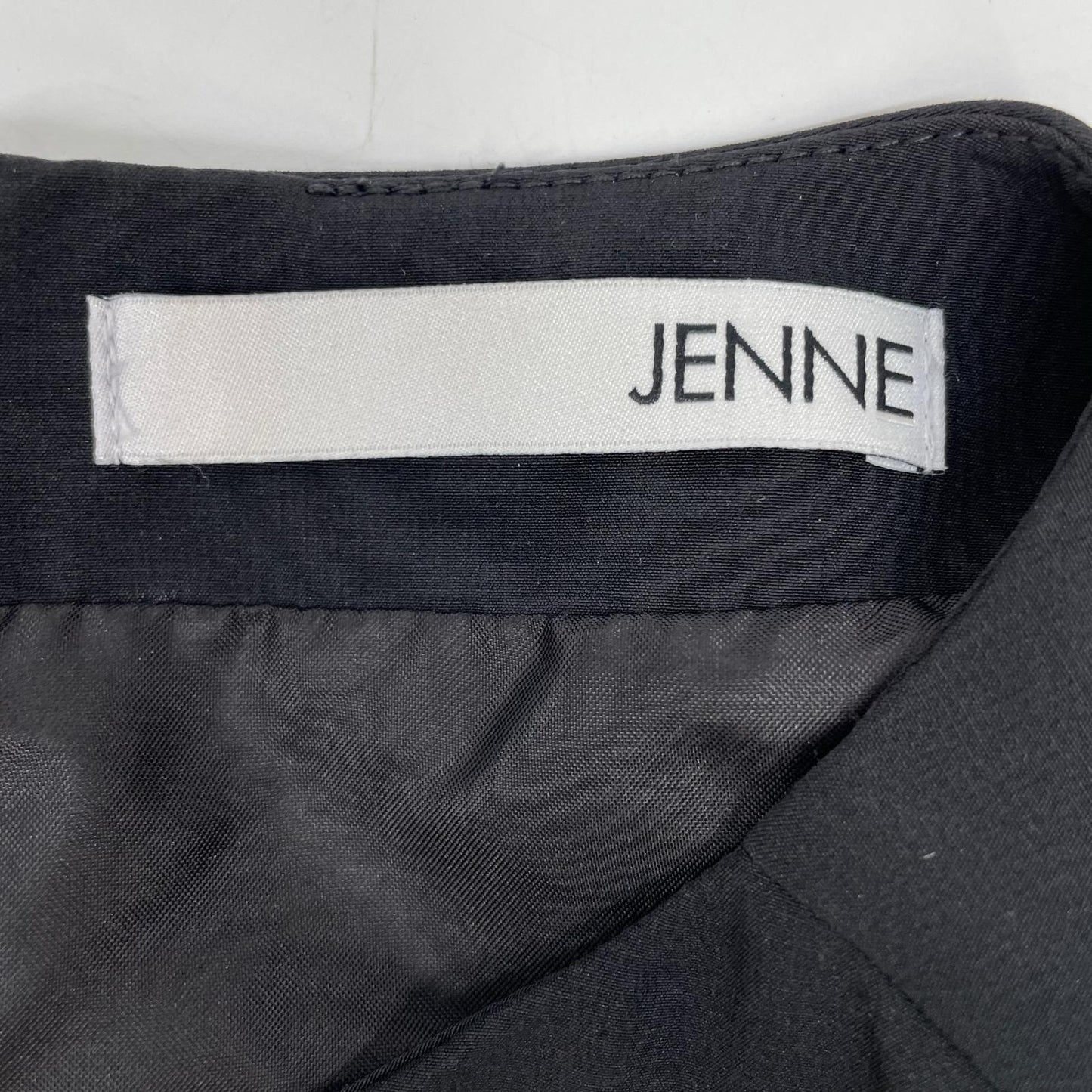 JENNE Jen 黑色无袖拖尾连衣裙