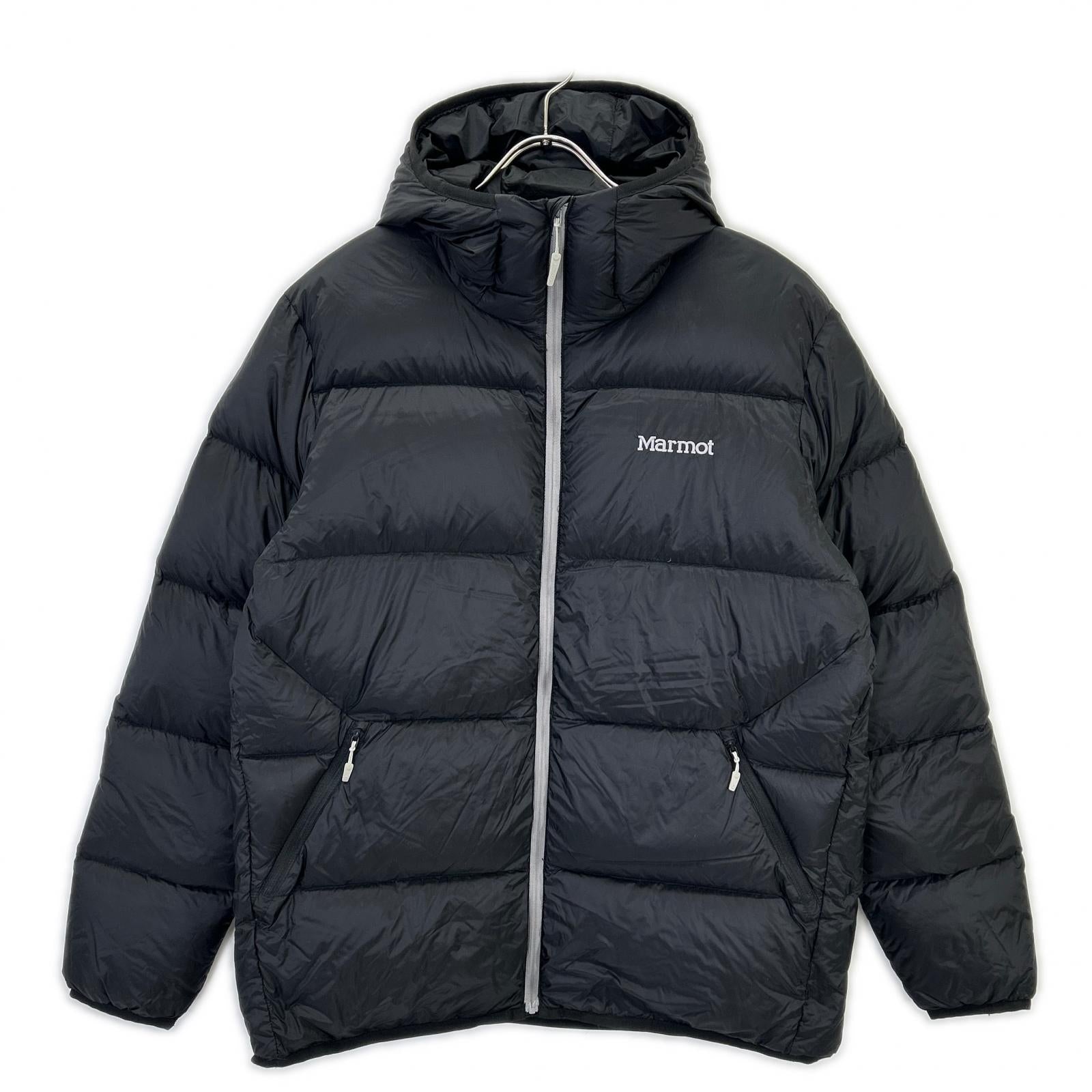 Marmot 土拨鼠 TOMMJL15JT 黑色 尼龙 1000蓬松度 连帽羽绒服 夹克 L
