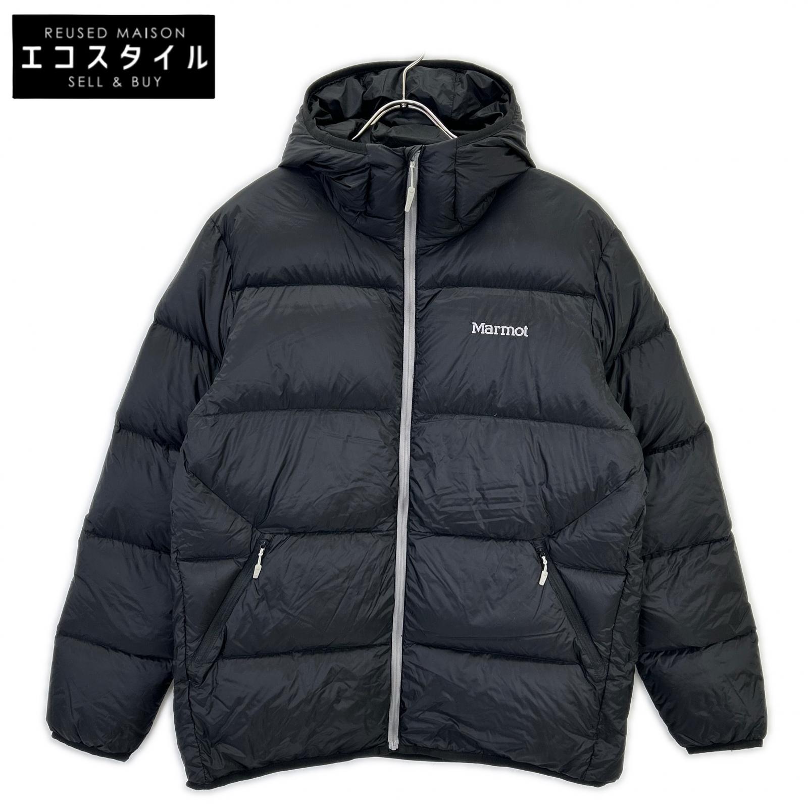 Marmot 土拨鼠 TOMMJL15JT 黑色 尼龙 1000蓬松度 连帽羽绒服 夹克 L