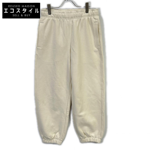HF3012 IVORY Cotton Appliqué Logo Terry Sweat Jogger Pants Bottoms 38 Women's