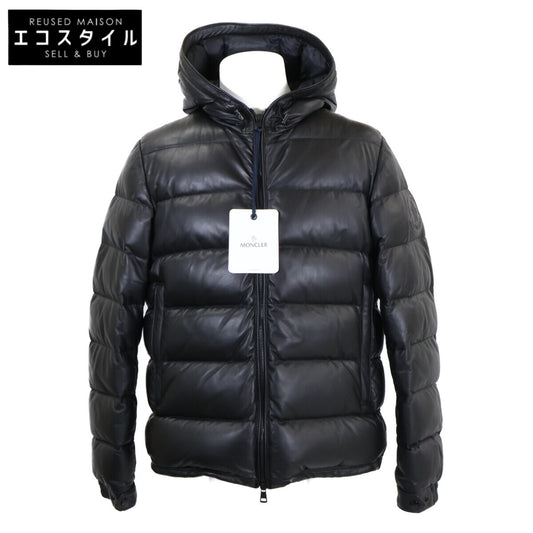 Like New GEBROULAZ Lambskin Hooded Down Jacket 4 Men's