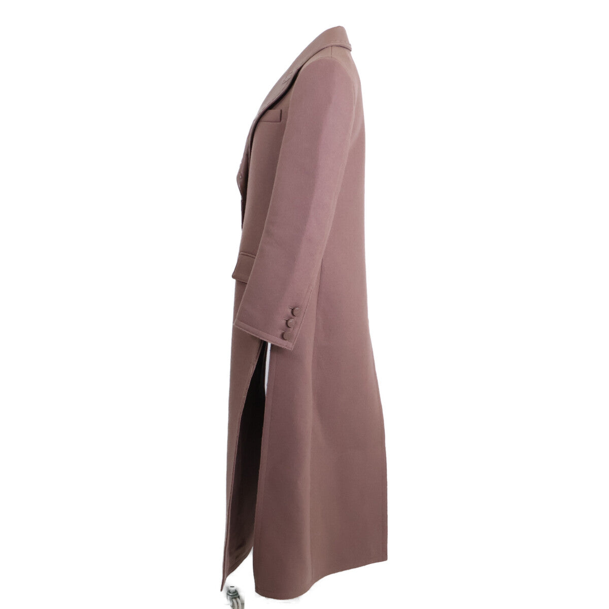 FENDI Fendi Excellent Condition/Domestic Authorized/21AW FF8817AHL2 Lamb Leather-Trimmed Wool Felt Chester Coat