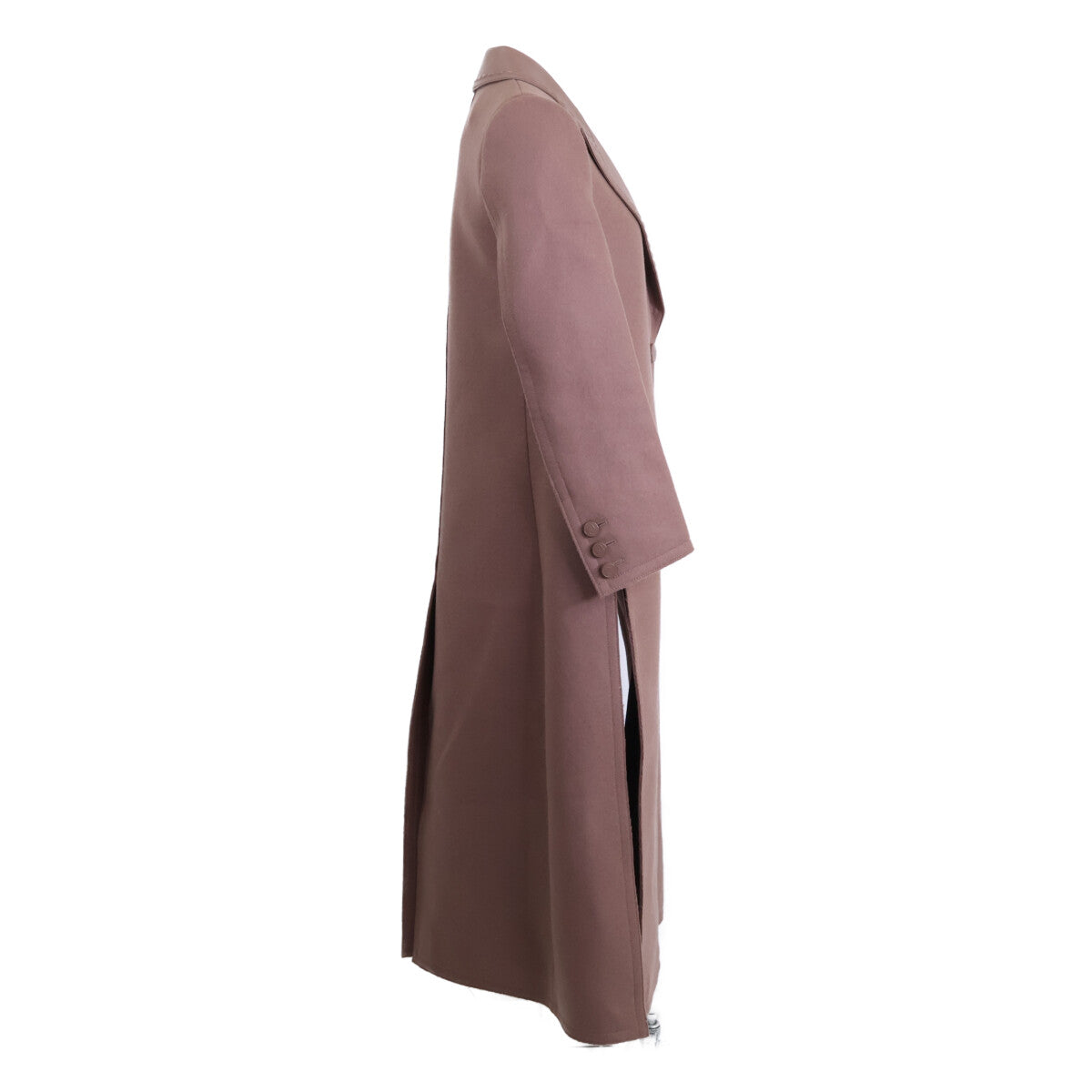 FENDI Fendi Excellent Condition/Domestic Authorized/21AW FF8817AHL2 Lamb Leather-Trimmed Wool Felt Chester Coat
