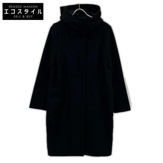 Black 100% Wool Chester Coat S Ladies