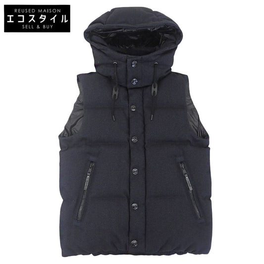 Herringbone Hooded Down Vest Men's Navy S NUC82DWW006TS Vest S Men's