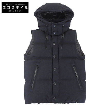 nano universe nano universe herringbone hooded down vest men's navy S NUC82DWW006TS vest