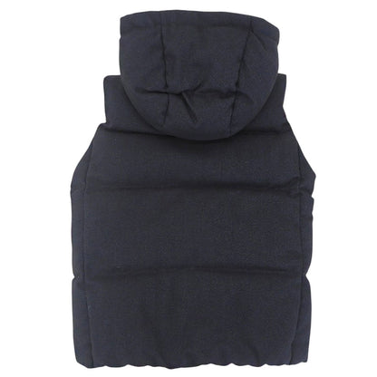 nano universe nano universe herringbone hooded down vest men's navy S NUC82DWW006TS vest