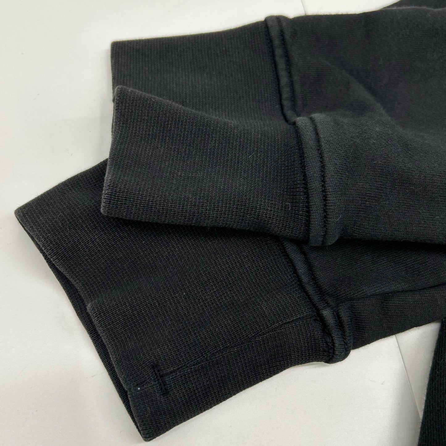 STONE ISLAND Black Cotton Compass Patch Half-Zip Sweatshirt Pullover Top