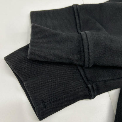 STONE ISLAND Black Cotton Compass Patch Half-Zip Sweatshirt Pullover Top