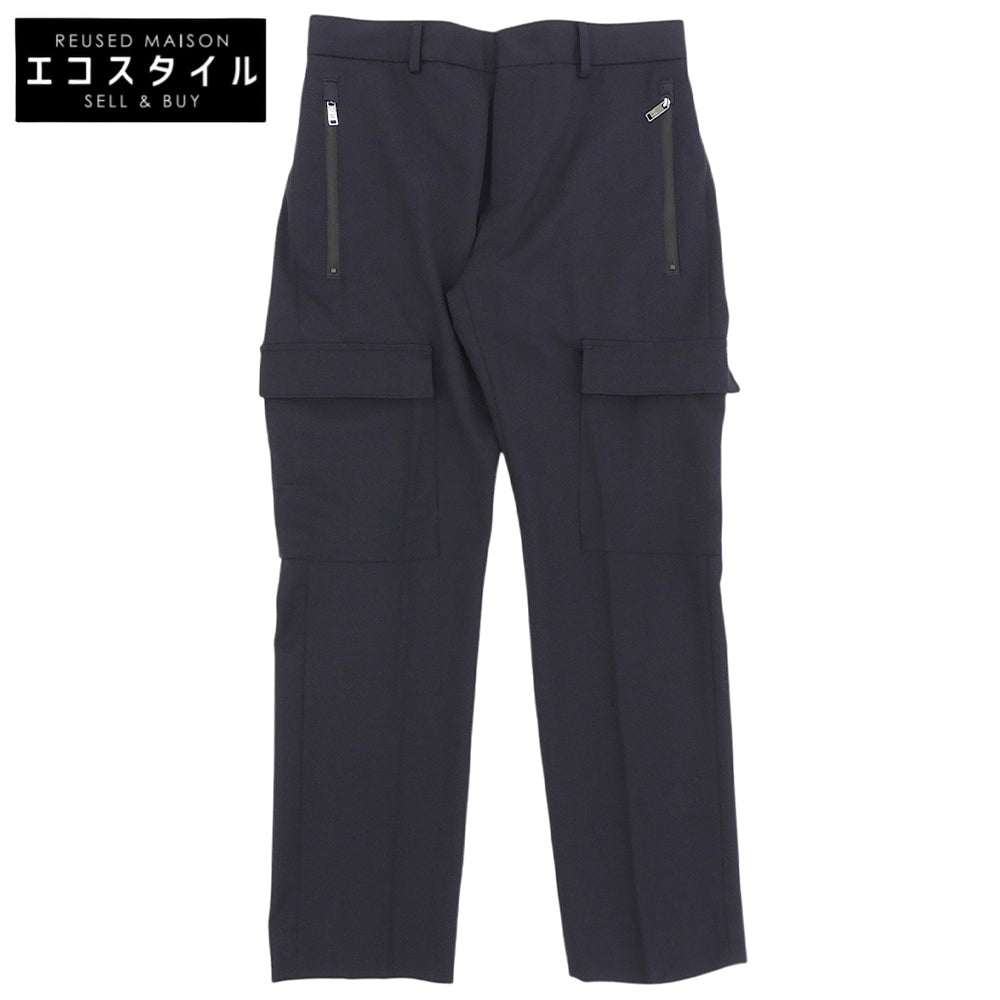 美品 LAMDA ラムダ スラックスパンツ ボトムス メンズ ダークネイビー 44 COAS3JZD0KLT ボトムス 44 メンズ