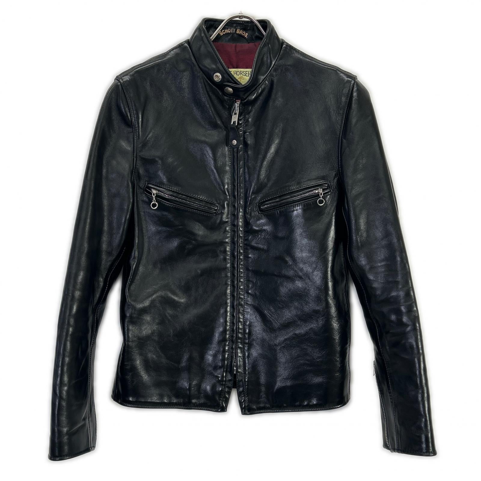 schott ショット 7417 ブラック 641XXH ホースハイド ライダースジャケット ジャケット
