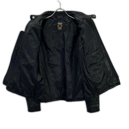 3191052 Black Lamb Leather Wappen Jacket S Men's