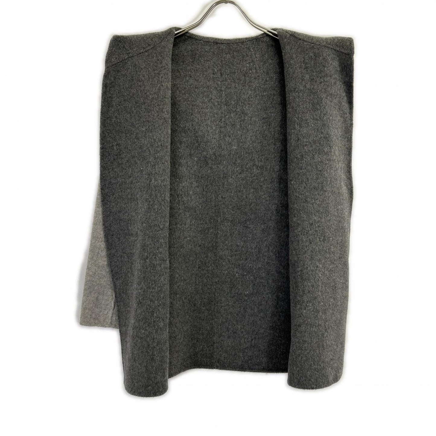 GRAY Wool-Cashmere Hooded Coat for Women