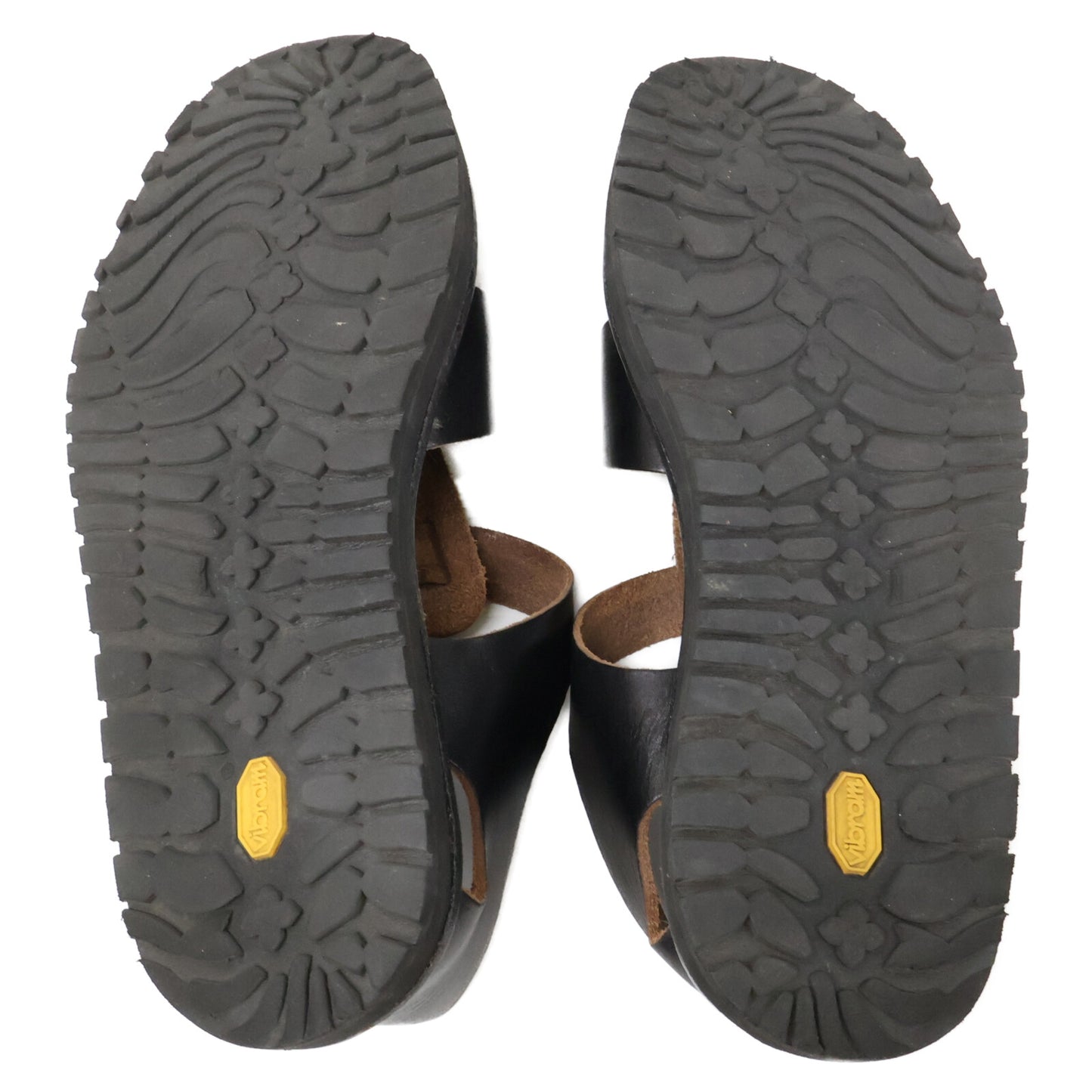 Black Vibram Sole Leather Ghillie Sandals Shoes 27 Men's