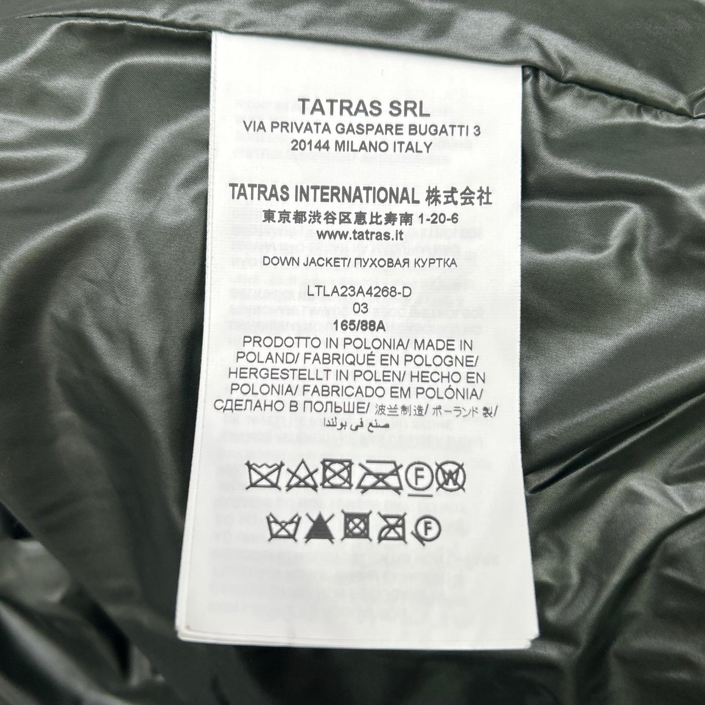 23AW LTLA23A4268-D Moca Nylon LARALITA Down Jacket Jacket 03 Women's