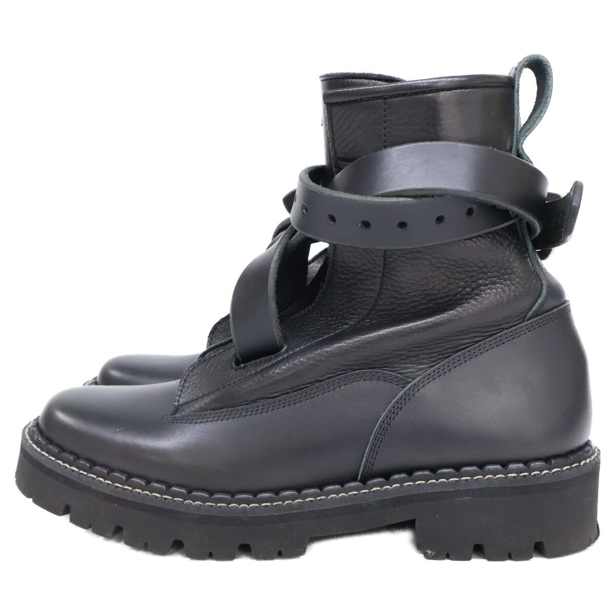 Y's ワイズ 20AW YR-E04-704 COMBI LEATHER BELT BOOTS コンビ レザー ベルト ブーツ/ シューズ
