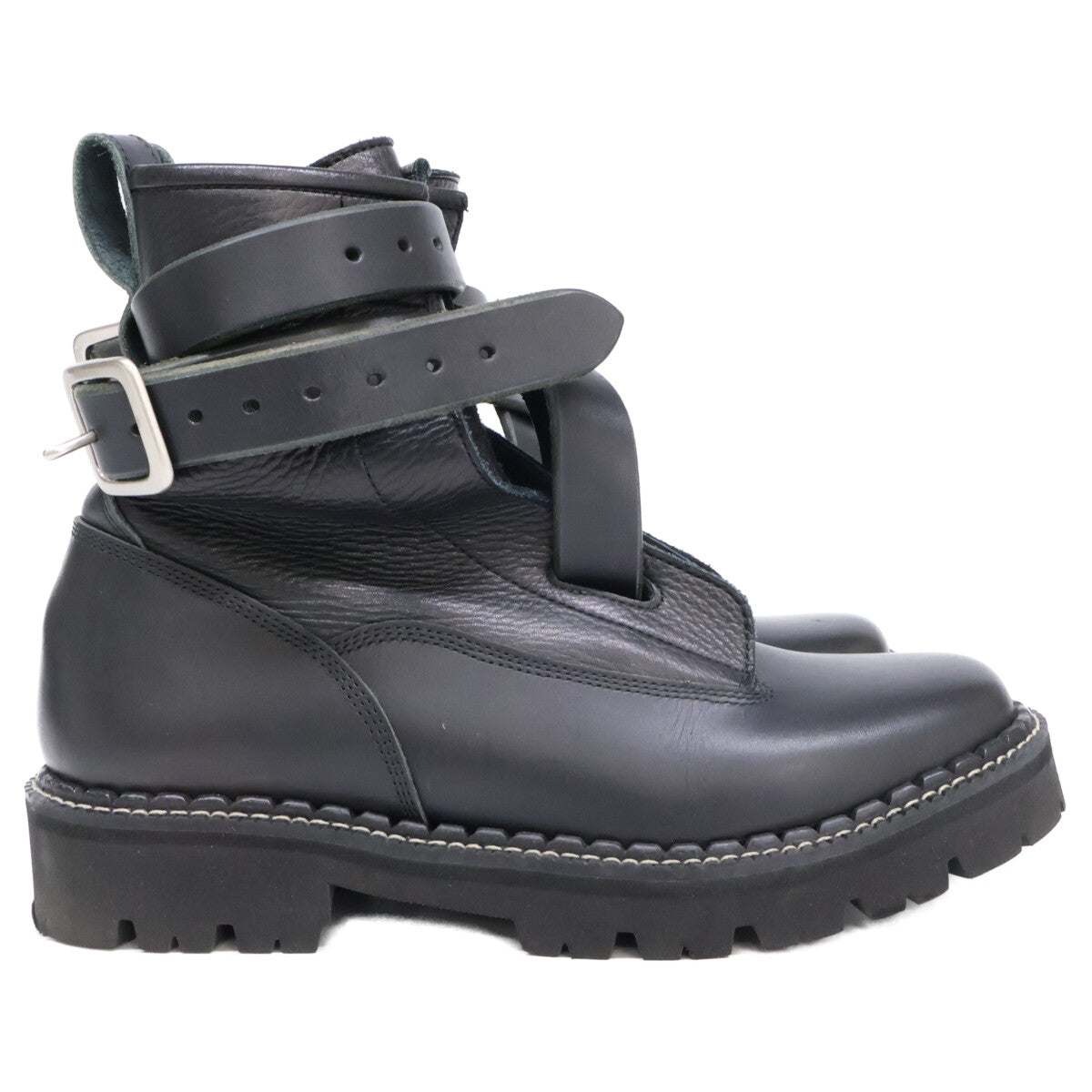 Y's ワイズ 20AW YR-E04-704 COMBI LEATHER BELT BOOTS コンビ レザー ベルト ブーツ/ シューズ