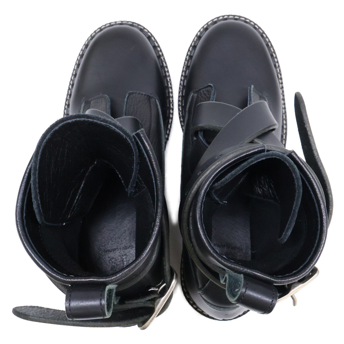 Y's ワイズ 20AW YR-E04-704 COMBI LEATHER BELT BOOTS コンビ レザー ベルト ブーツ/ シューズ