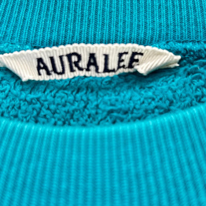 AURALEE オーラリー 22AW A22AP02HU 蓝绿色 秘鲁棉 高密重磅卫衣套头衫