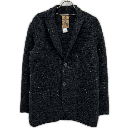 BARNEYSNEWYORK バーニーズニューヨーク 24214/10/3 グレー カシミヤ×エクストラファインメリノウール ハンドニットボタンジャケット ジャケット