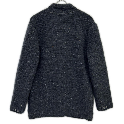 BARNEYS NEWYORK バーニーズニューヨーク 24214/10/3 グレー カシミヤ×エクストラファインメリノウール ハンドニットボタンジャケット ジャケット