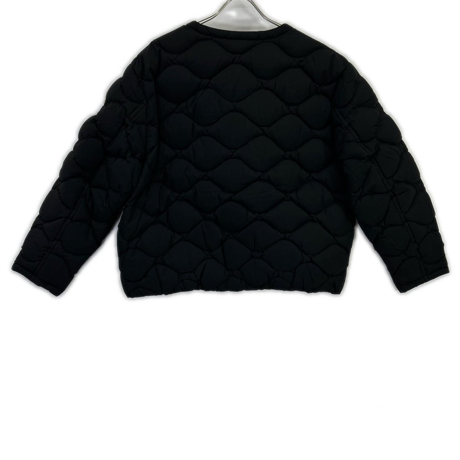 HWY012 BLACK NACRE Nacre No-Collar Quilting Down Jacket Jacket 40 Women's