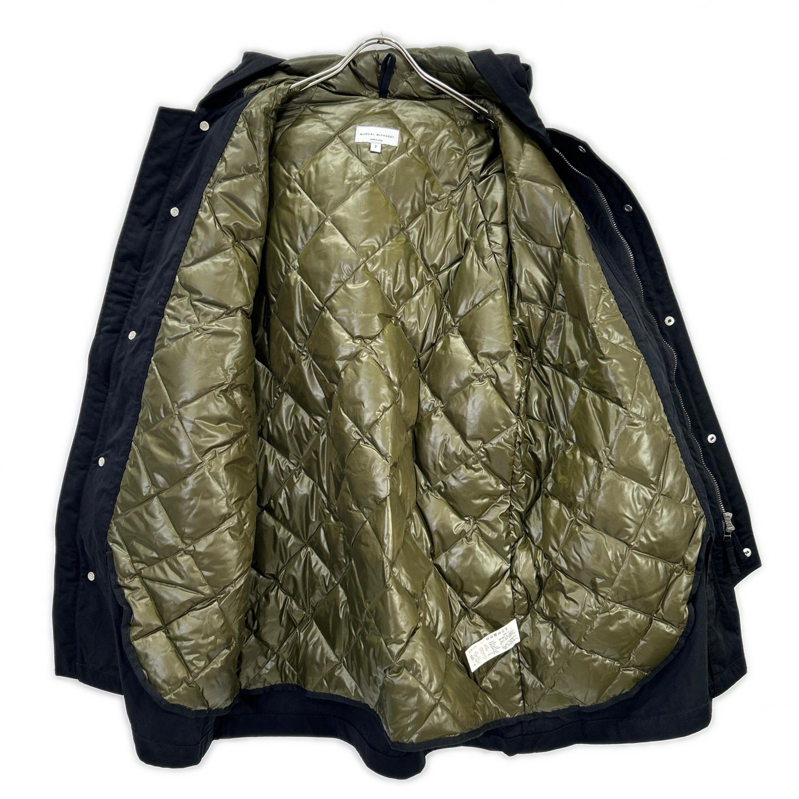 [×MANUAL ALPHABET] MA-J-341 Black City Slicker Down Coat 2 Men's