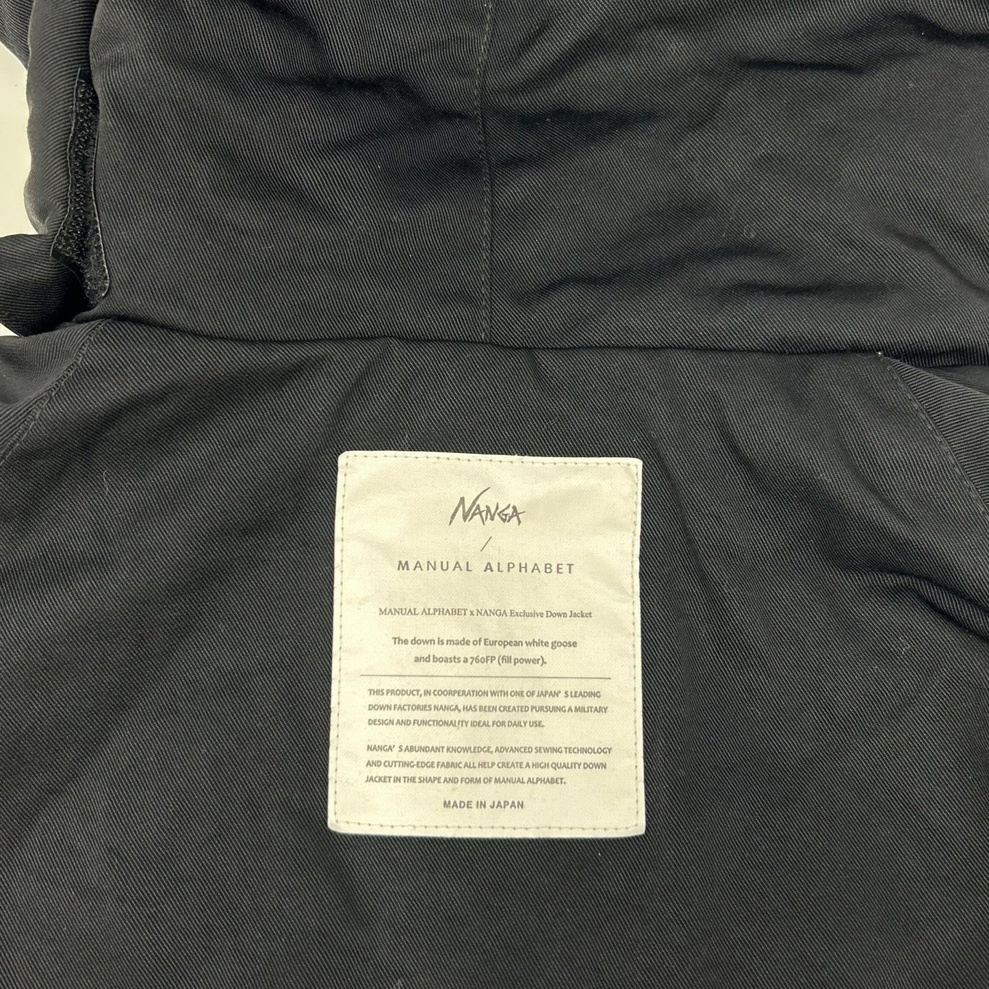 [×MANUAL ALPHABET] MA-J-341 Black City Slicker Down Coat 2 Men's