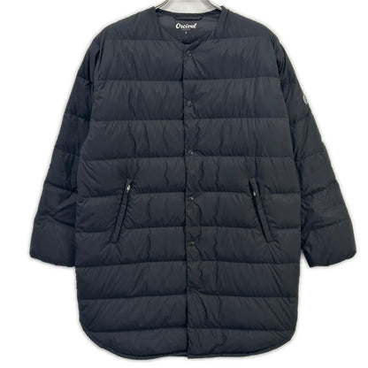 OR-A0221 BLACK Collarless Quilted Down Coat 1 Ladies