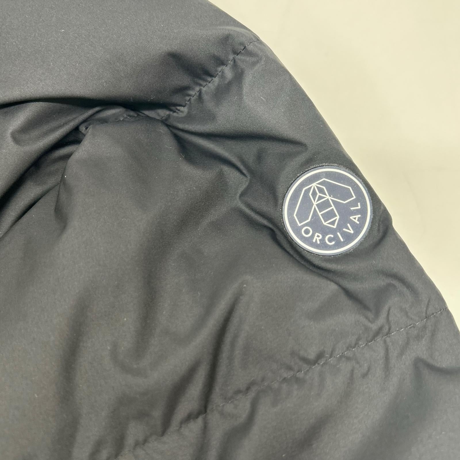 OR-A0221 BLACK Collarless Quilted Down Coat 1 Ladies