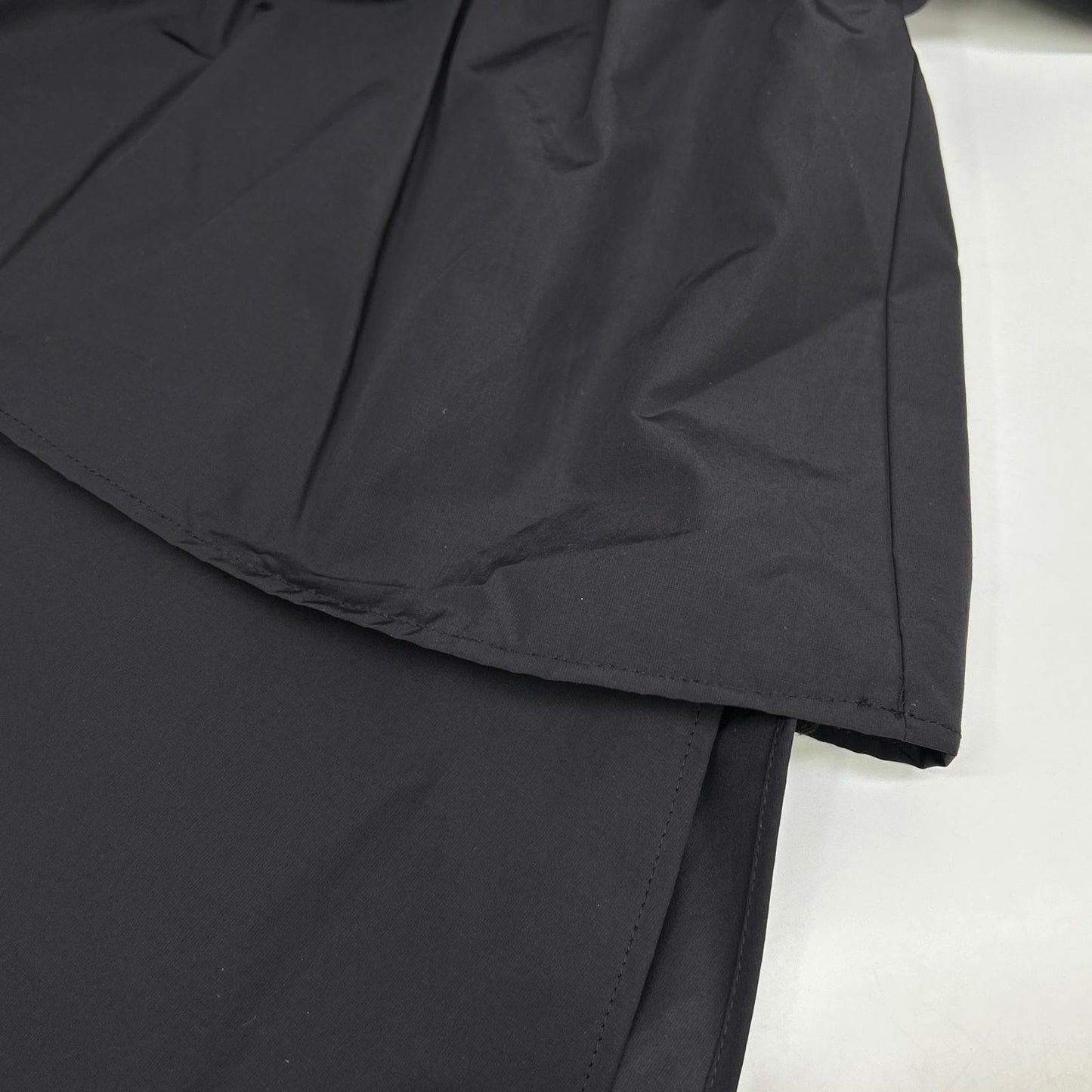 BORDERS at BALCONY ボーダーズアットバルコニー 【POPUP限定】 ブラック ナイロン ティアードドッキングワンピース ワンピース