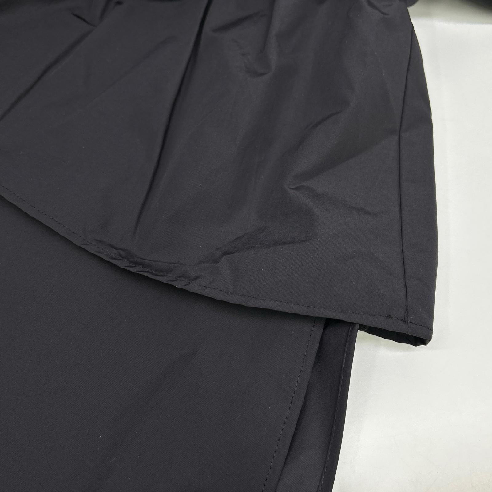 BORDERS at BALCONY ボーダーズアットバルコニー 【POPUP限定】 ブラック ナイロン ティアードドッキングワンピース ワンピース