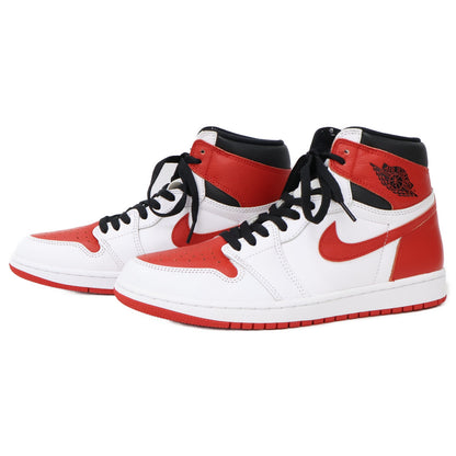 NIKE Nike Excellent Condition Air Jordan 1 Retro High OG UNIVERSITY RED-BLACK Shoes