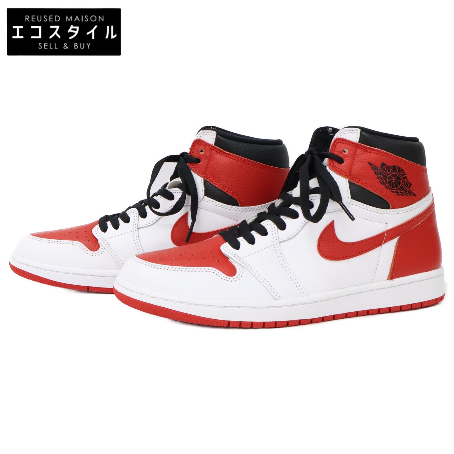 NIKE Nike Excellent Condition Air Jordan 1 Retro High OG UNIVERSITY RED-BLACK Shoes