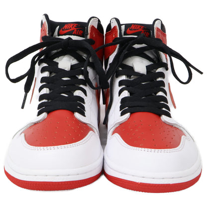 NIKE Nike Excellent Condition Air Jordan 1 Retro High OG UNIVERSITY RED-BLACK Shoes