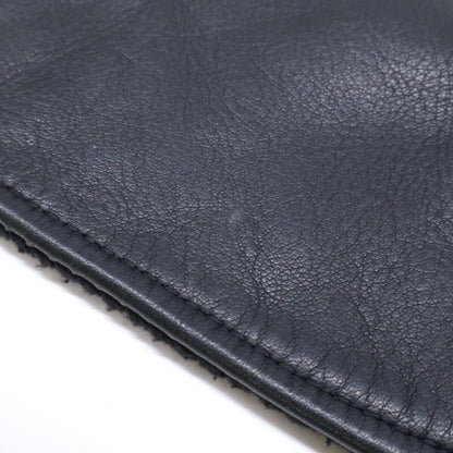 Logo-Patch Leather Neck Warmer Scarf for Men