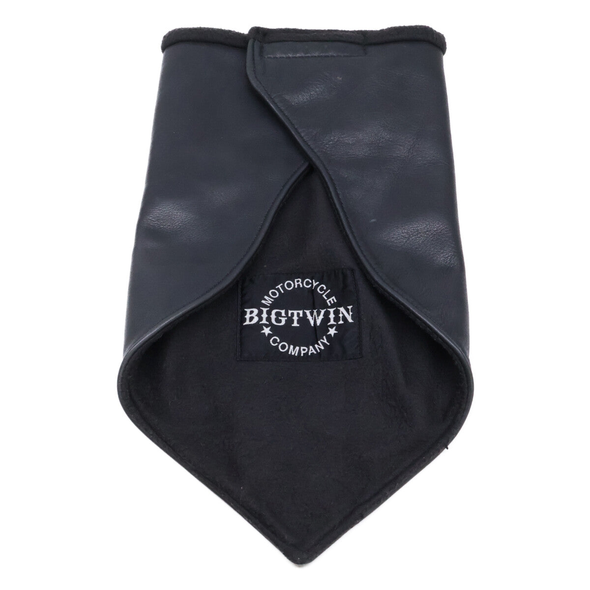 Logo-Patch Leather Neck Warmer Scarf for Men