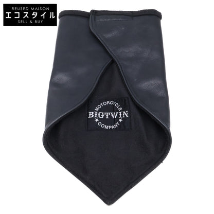 Logo-Patch Leather Neck Warmer Scarf for Men
