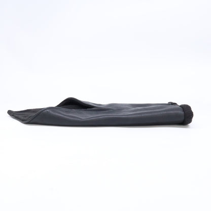 Logo-Patch Leather Neck Warmer Scarf for Men
