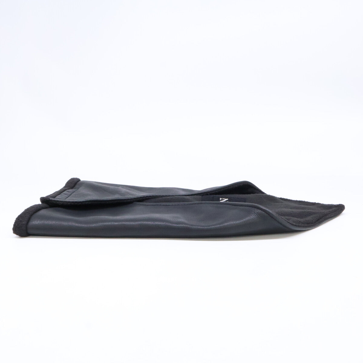 Logo-Patch Leather Neck Warmer Scarf for Men
