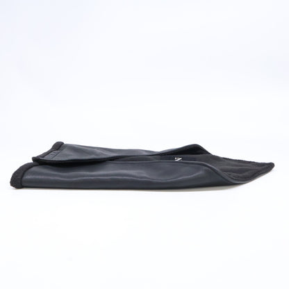 Logo-Patch Leather Neck Warmer Scarf for Men