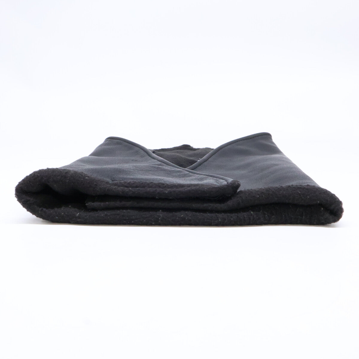 Logo-Patch Leather Neck Warmer Scarf for Men