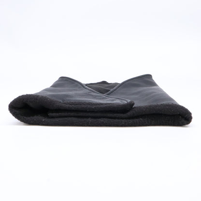 Logo-Patch Leather Neck Warmer Scarf for Men